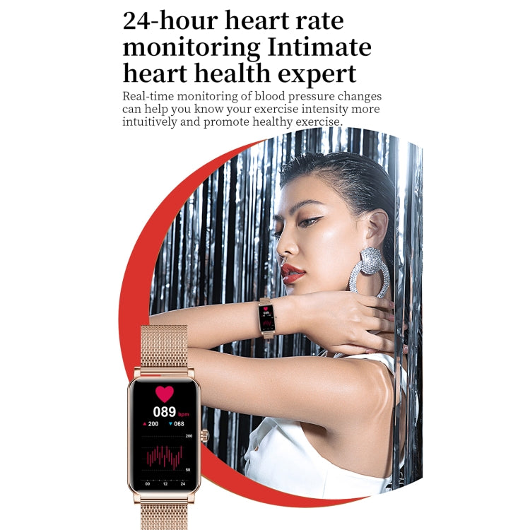 ZX19 Smartwatch für Damen – 1,45 Zoll HD-Bildschirm, IP68 wasserdicht, Herzfrequenz- und Schlafmonitor (Stahlarmband)
