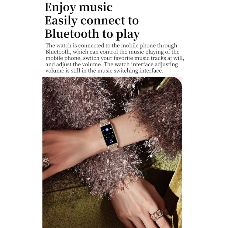 ZX19 Smartwatch für Damen – 1,45 Zoll HD-Bildschirm, IP68 wasserdicht, Herzfrequenz- und Schlafmonitor (Stahlarmband)
