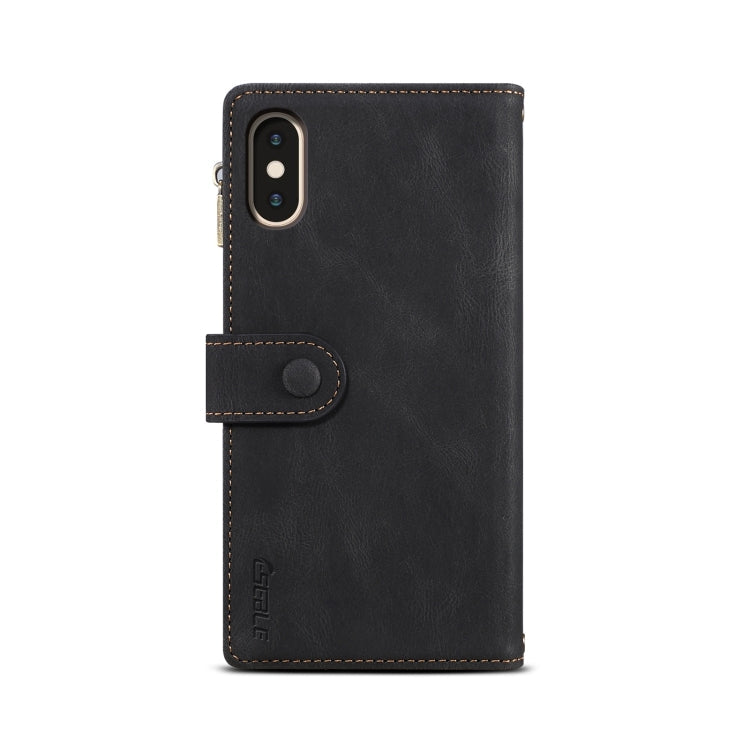 Retro Frosted Flip Leather Wallet Case with Card Slots & Holder for iPhone