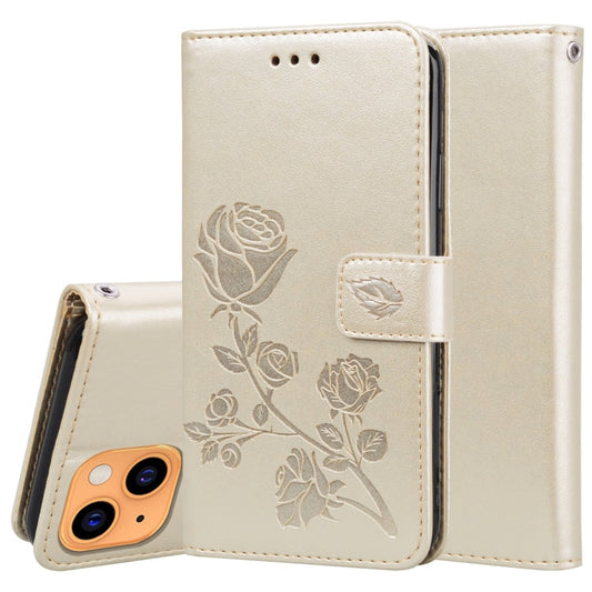 Rose Embossed Flip Wallet Case for iPhone 13 | iPhone 13 Pro | iPhone 13 Pro Max — Card Slots, Stand & PU Leather