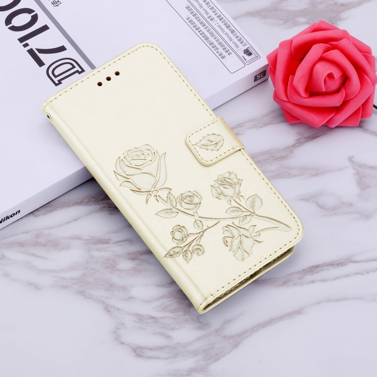 Rose Embossed Flip Wallet Case for iPhone 13 | iPhone 13 Pro | iPhone 13 Pro Max — Card Slots, Stand & PU Leather