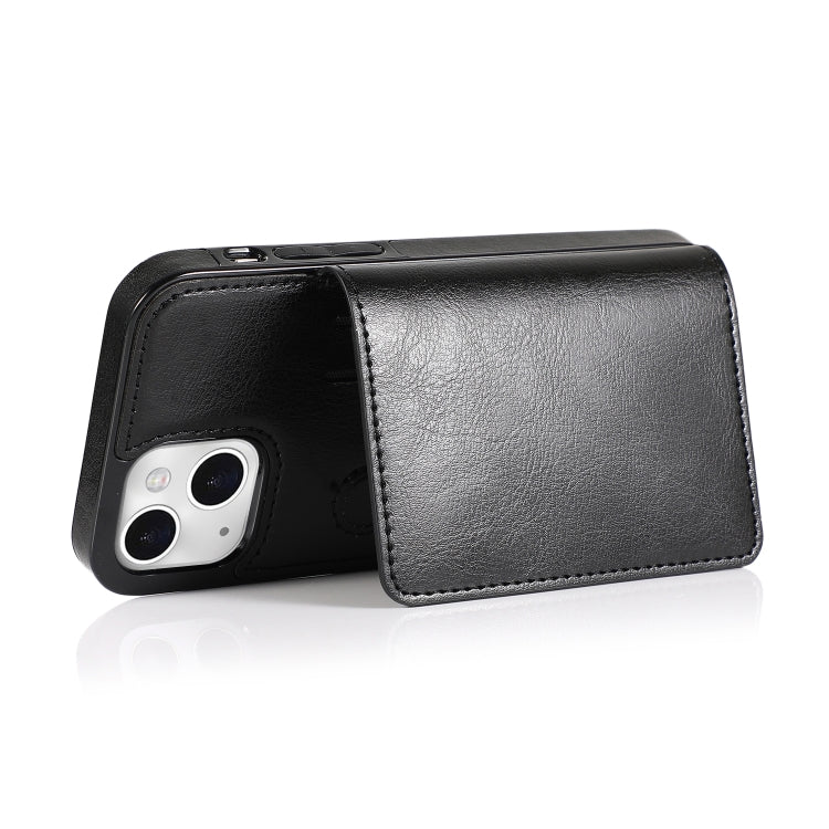 Shockproof PU & TPU iPhone 13 Case with Card Slots & Kickstand
