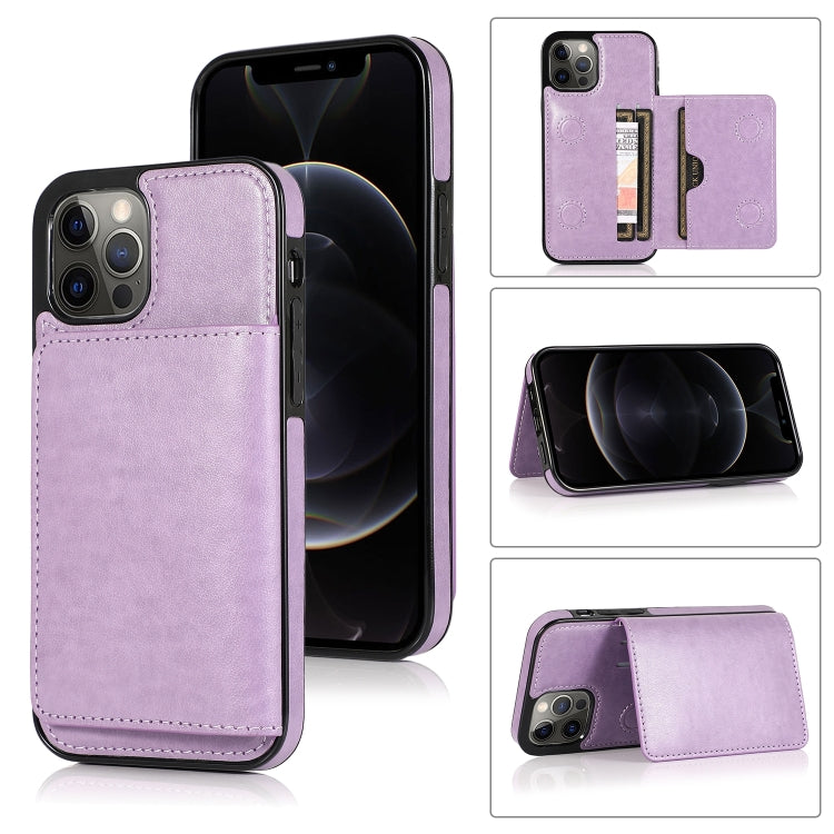 Shockproof PU & TPU iPhone 13 Case with Card Slots & Kickstand