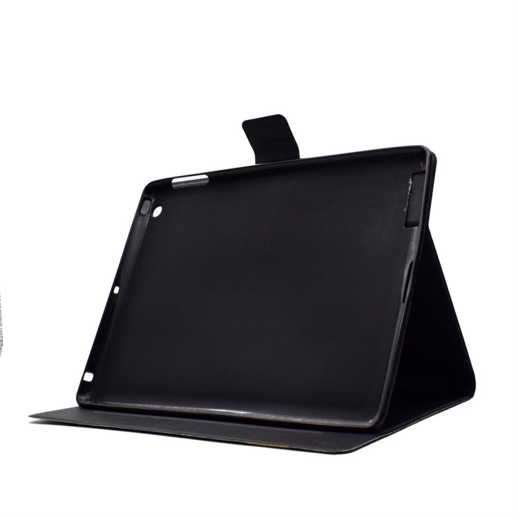 Funda de cuero con tapa horizontal de TPU con soporte y ranura para tarjetas y función de encendido/apagado automático, para iPad 4, para iPad 10.2 / 10.5, para iPad 9.7 (2017)