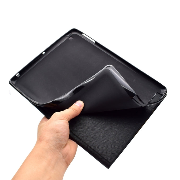 Funda de cuero con tapa horizontal de TPU con soporte y ranura para tarjetas y función de encendido/apagado automático, para iPad 4, para iPad 10.2 / 10.5, para iPad 9.7 (2017)