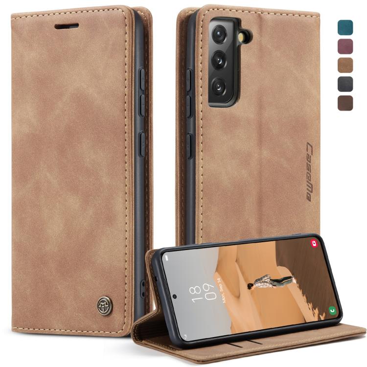 Funda tipo cartera CaseMe 013 de piel esmerilada retro – Samsung Galaxy S22+ y Xiaomi Redmi Note 11 Pro 5G