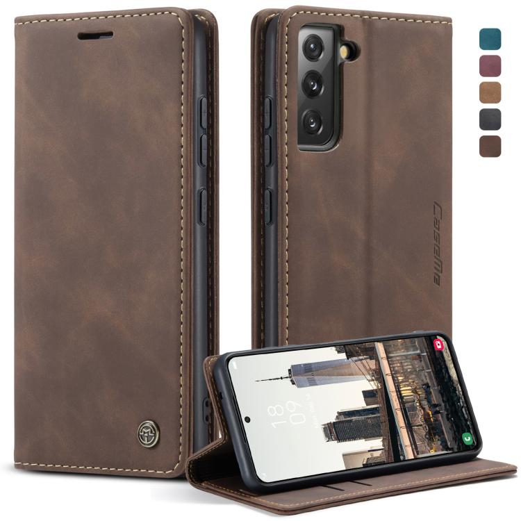 Funda tipo cartera CaseMe 013 de piel esmerilada retro – Samsung Galaxy S22+ y Xiaomi Redmi Note 11 Pro 5G