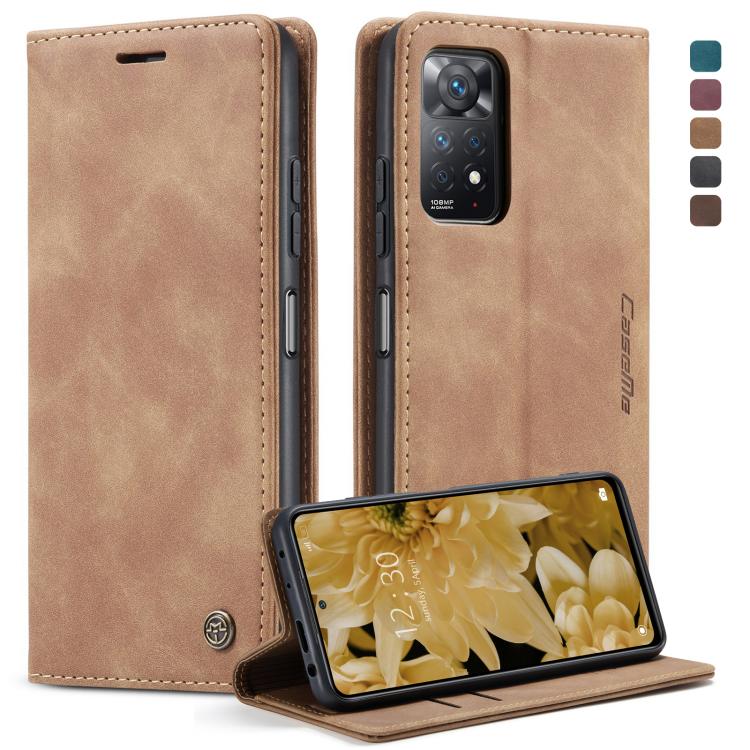 Funda tipo cartera CaseMe 013 de piel esmerilada retro – Samsung Galaxy S22+ y Xiaomi Redmi Note 11 Pro 5G