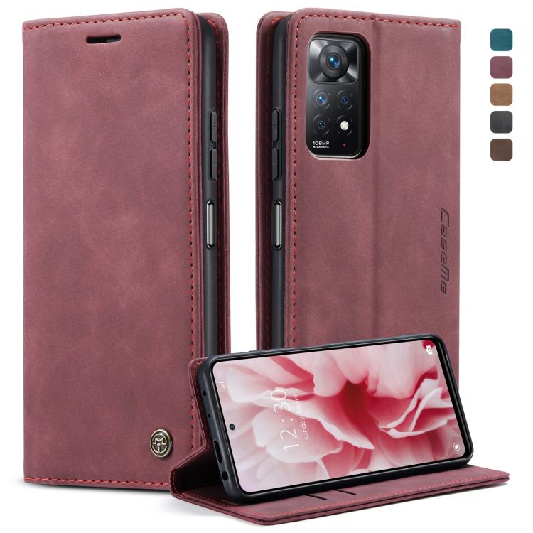 Funda tipo cartera CaseMe 013 de piel esmerilada retro – Samsung Galaxy S22+ y Xiaomi Redmi Note 11 Pro 5G