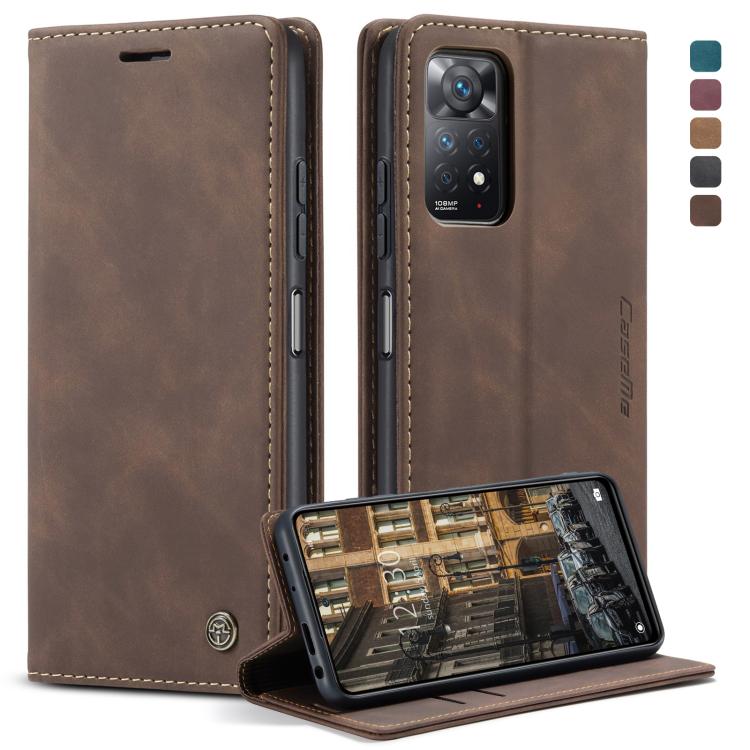 Funda tipo cartera CaseMe 013 de piel esmerilada retro – Samsung Galaxy S22+ y Xiaomi Redmi Note 11 Pro 5G