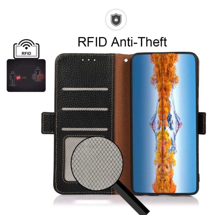 KHAZNEH Genuine Leather RFID Wallet Case with Magnetic Closure – iPhone 12 / 13 Series