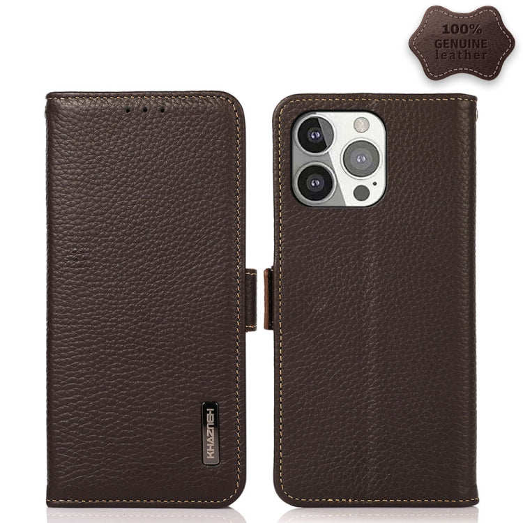 KHAZNEH Genuine Leather RFID Wallet Case with Magnetic Closure – iPhone 12 / 13 Series