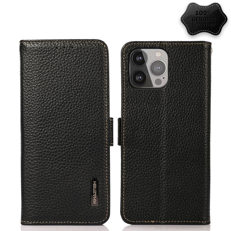 KHAZNEH Genuine Leather RFID Wallet Case with Magnetic Closure – iPhone 12 / 13 Series