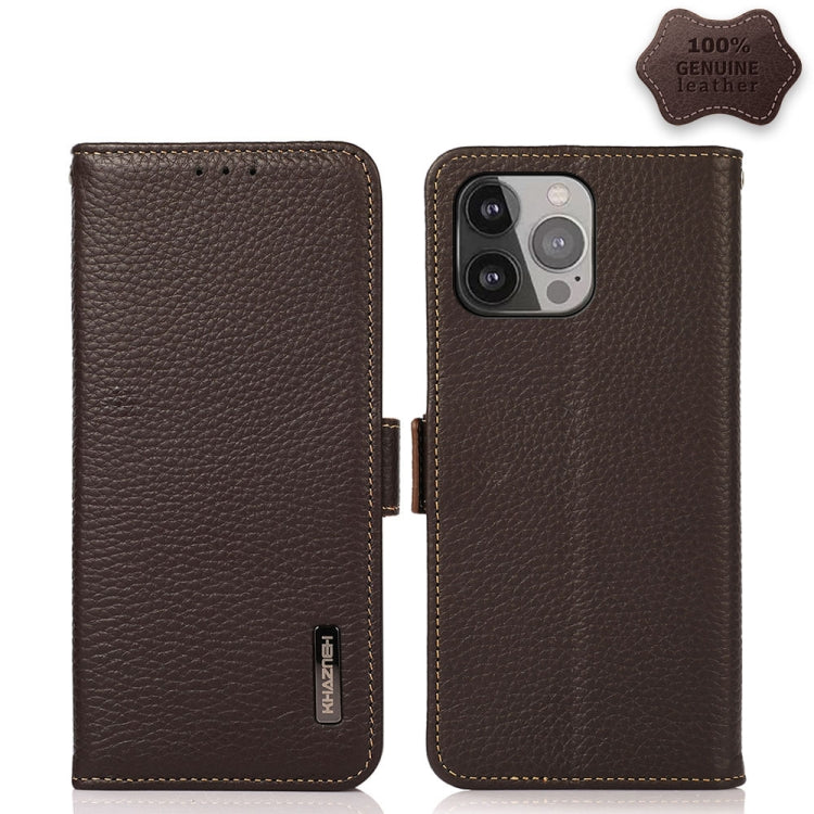 KHAZNEH Genuine Leather RFID Wallet Case with Magnetic Closure – iPhone 12 / 13 Series