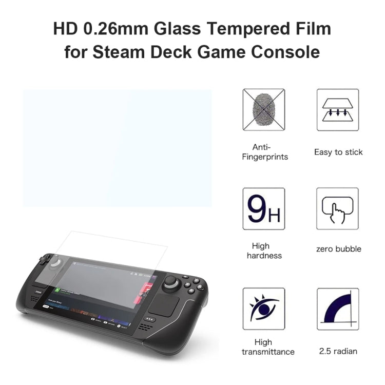 Steam Deck Displayschutzfolie aus gehärtetem Glas | 9H Härte 0,26mm Ultraklare Folie