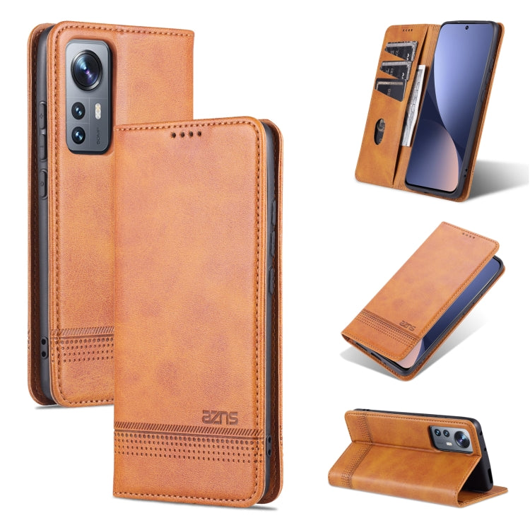 AZNS Magnetic Flip Leather Phone Case with Card Slots & Wallet