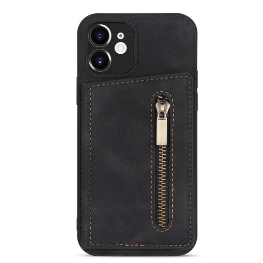 Estuche para teléfono con cremallera y tarjetero, para iPhone 12, para iPhone 12 Pro Max, para iPhone 11, para iPhone 11 Pro
