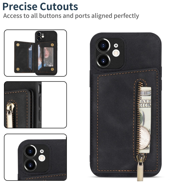 Handyhülle mit Reißverschluss-Kartenhalter, für iPhone 12, für iPhone 12 Pro Max, für iPhone 11, für iPhone 11 Pro