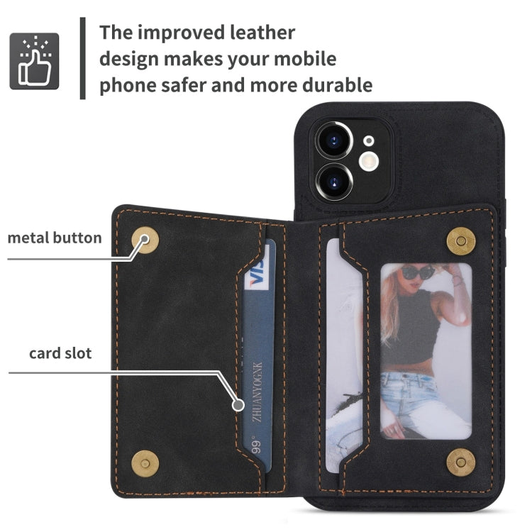 Handyhülle mit Reißverschluss-Kartenhalter, für iPhone 12, für iPhone 12 Pro Max, für iPhone 11, für iPhone 11 Pro
