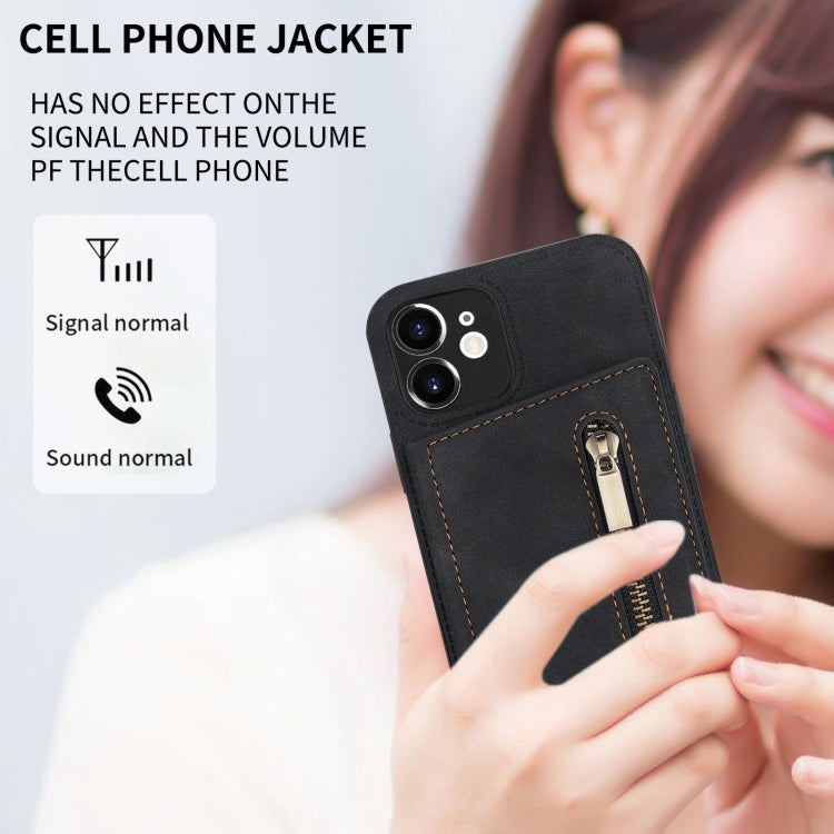 Handyhülle mit Reißverschluss-Kartenhalter, für iPhone 12, für iPhone 12 Pro Max, für iPhone 11, für iPhone 11 Pro