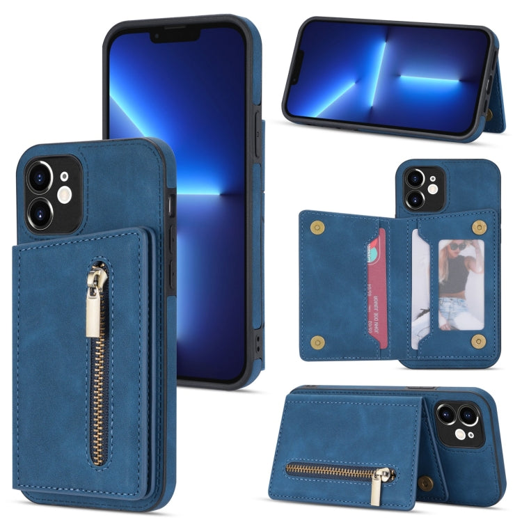 Handyhülle mit Reißverschluss-Kartenhalter, für iPhone 12, für iPhone 12 Pro Max, für iPhone 11, für iPhone 11 Pro