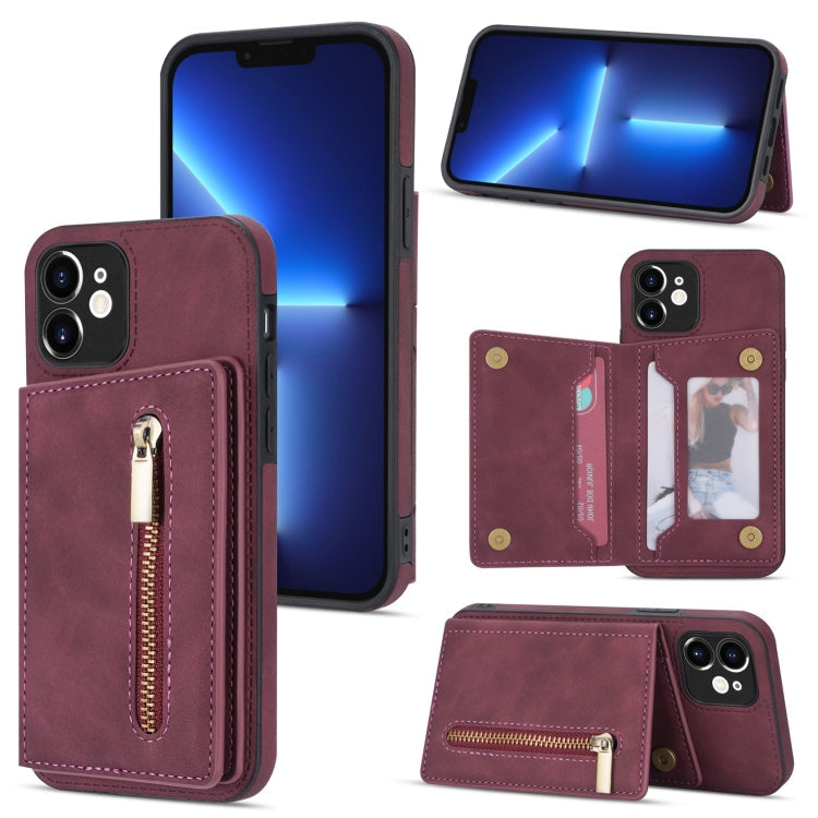 Handyhülle mit Reißverschluss-Kartenhalter, für iPhone 12, für iPhone 12 Pro Max, für iPhone 11, für iPhone 11 Pro