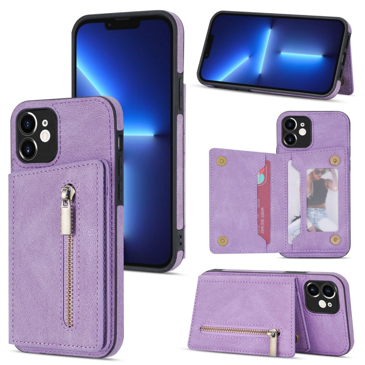 Handyhülle mit Reißverschluss-Kartenhalter, für iPhone 12, für iPhone 12 Pro Max, für iPhone 11, für iPhone 11 Pro