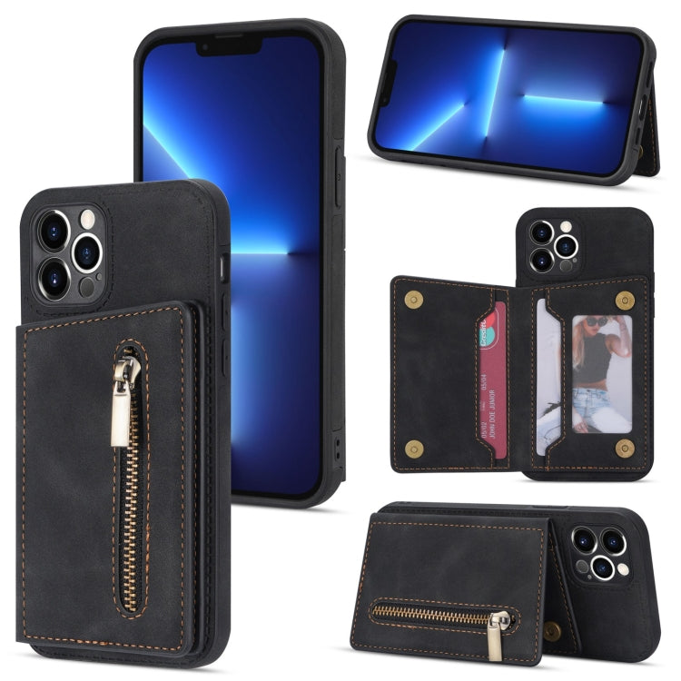Handyhülle mit Reißverschluss-Kartenhalter, für iPhone 12, für iPhone 12 Pro Max, für iPhone 11, für iPhone 11 Pro