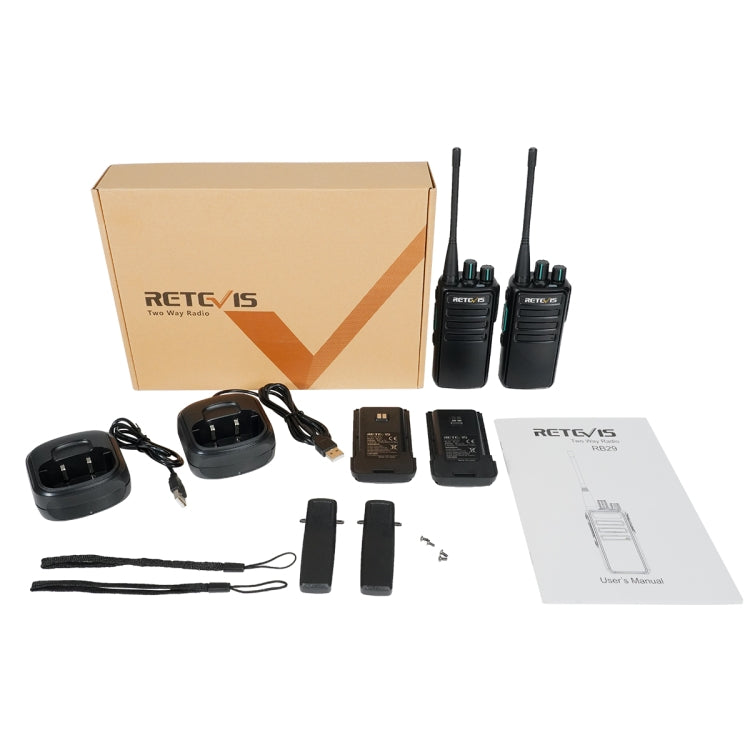 RETEVIS RB29 FRS Walkie Talkie – 1 Pair, VOX, 16 Channels, No Licence Required