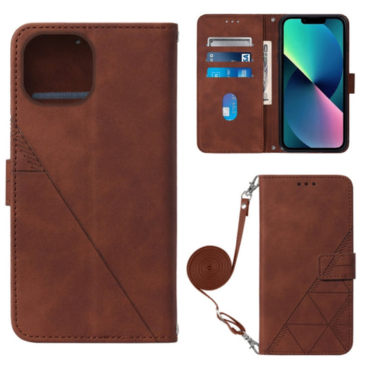 Handytasche aus geprägtem Flip-Leder, zum Umhängen, für iPhone 14, für iPhone 14 Plus, für iPhone 14 Pro, für iPhone 14 Pro Max