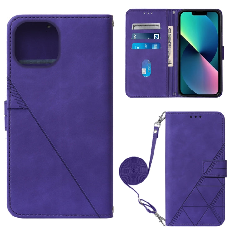 Handytasche aus geprägtem Flip-Leder, zum Umhängen, für iPhone 14, für iPhone 14 Plus, für iPhone 14 Pro, für iPhone 14 Pro Max