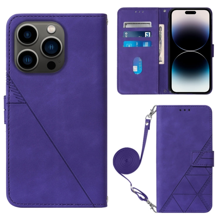 Handytasche aus geprägtem Flip-Leder, zum Umhängen, für iPhone 14, für iPhone 14 Plus, für iPhone 14 Pro, für iPhone 14 Pro Max