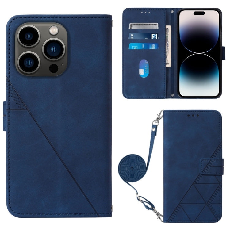 Handytasche aus geprägtem Flip-Leder, zum Umhängen, für iPhone 14, für iPhone 14 Plus, für iPhone 14 Pro, für iPhone 14 Pro Max