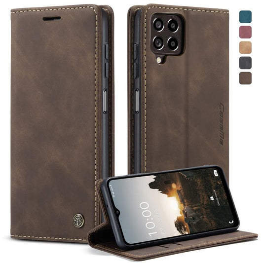 CaseMe 013 Retro Frosted Flip Leather Wallet Case – Samsung Galaxy M33 / M53 5G & Xiaomi 12 Lite