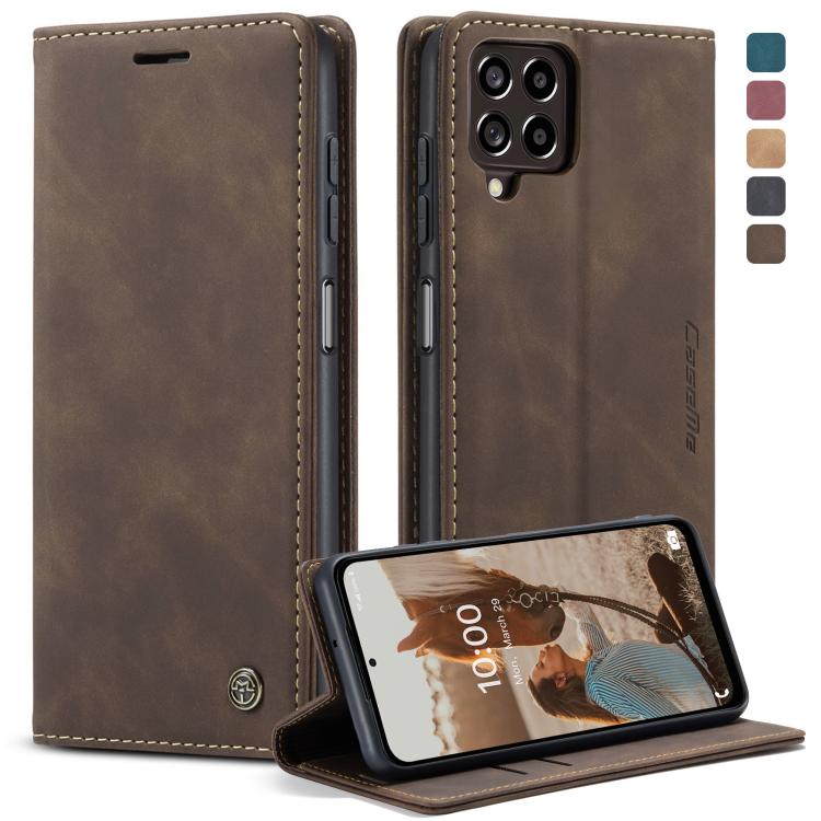 CaseMe 013 Retro Frosted Flip Leather Wallet Case – Samsung Galaxy M33 / M53 5G & Xiaomi 12 Lite