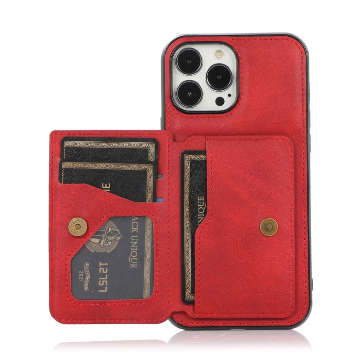 Handyhülle mit Kalbslederstruktur und Magnetkartenfach, für iPhone 14 Pro Max, für iPhone 14 Pro, für iPhone 14, für iPhone 14 Plus