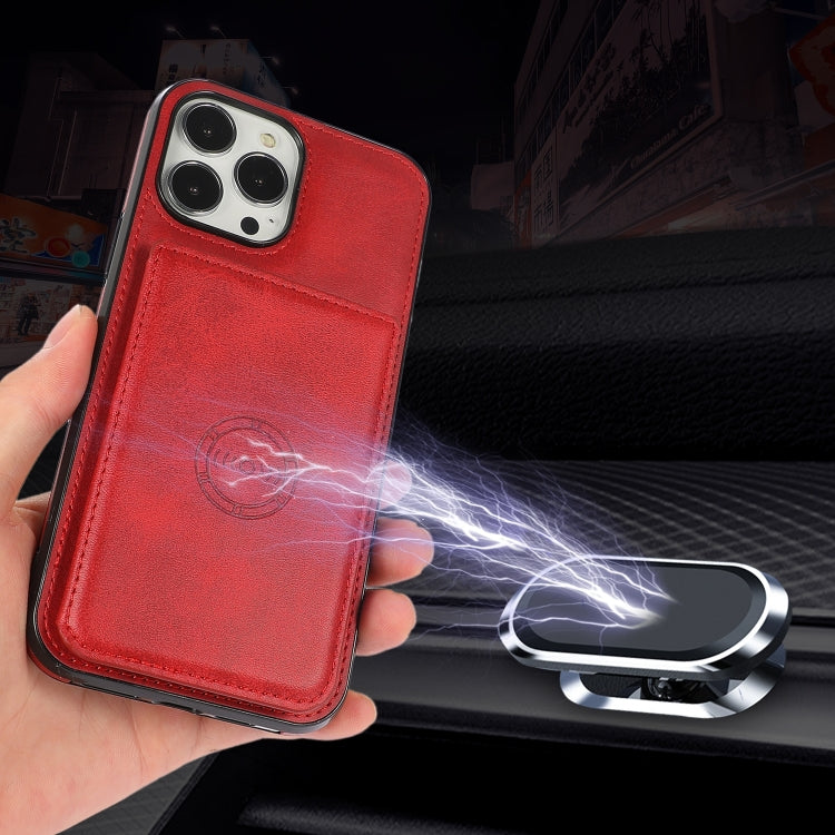 Handyhülle mit Kalbslederstruktur und Magnetkartenfach, für iPhone 14 Pro Max, für iPhone 14 Pro, für iPhone 14, für iPhone 14 Plus