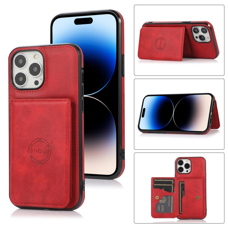 Handyhülle mit Kalbslederstruktur und Magnetkartenfach, für iPhone 14 Pro Max, für iPhone 14 Pro, für iPhone 14, für iPhone 14 Plus