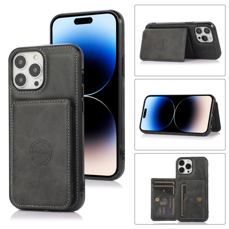 Handyhülle mit Kalbslederstruktur und Magnetkartenfach, für iPhone 14 Pro Max, für iPhone 14 Pro, für iPhone 14, für iPhone 14 Plus