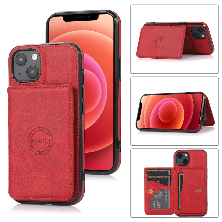 Handyhülle mit Kalbslederstruktur und Magnetkartenfach, für iPhone 14 Pro Max, für iPhone 14 Pro, für iPhone 14, für iPhone 14 Plus