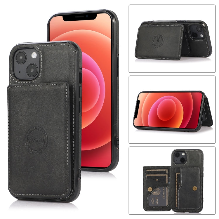 Handyhülle mit Kalbslederstruktur und Magnetkartenfach, für iPhone 14 Pro Max, für iPhone 14 Pro, für iPhone 14, für iPhone 14 Plus