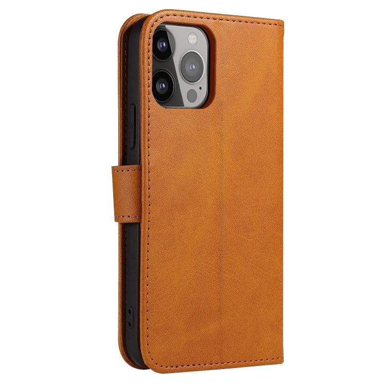 Handyhülle aus Leder mit Wadenstruktur und Schnallenverschluss – iPhone 14 Serie