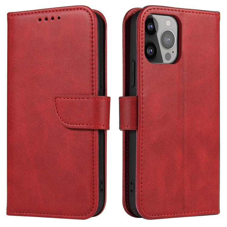 Handyhülle aus Leder mit Wadenstruktur und Schnallenverschluss – iPhone 14 Serie