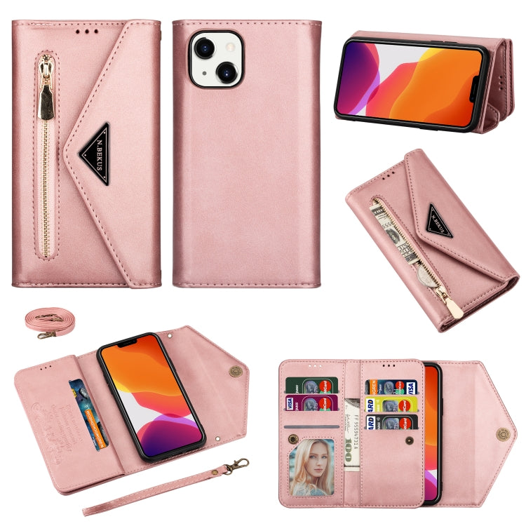 Zipper Wallet Leather Case for iPhone 14 / 14 Pro / 14 Pro Max – Skin-Feel Flip Cover