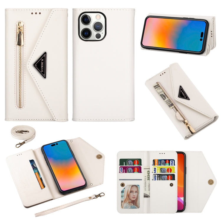 Zipper Wallet Leather Case for iPhone 14 / 14 Pro / 14 Pro Max – Skin-Feel Flip Cover
