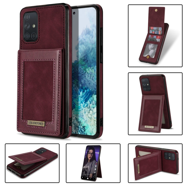 N.Bekus Vertikale Klapphülle mit Kartenfach und RFID-Schutz, für Samsung Galaxy A12 5G, für Samsung Galaxy A51 4G, für Samsung Galaxy A71 4G, für Samsung Galaxy A53 5G, für Samsung Galaxy A52s / A52 5G