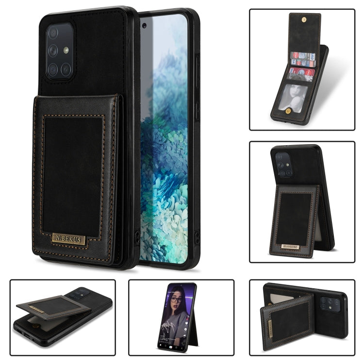 N.Bekus Vertikale Klapphülle mit Kartenfach und RFID-Schutz, für Samsung Galaxy A12 5G, für Samsung Galaxy A51 4G, für Samsung Galaxy A71 4G, für Samsung Galaxy A53 5G, für Samsung Galaxy A52s / A52 5G