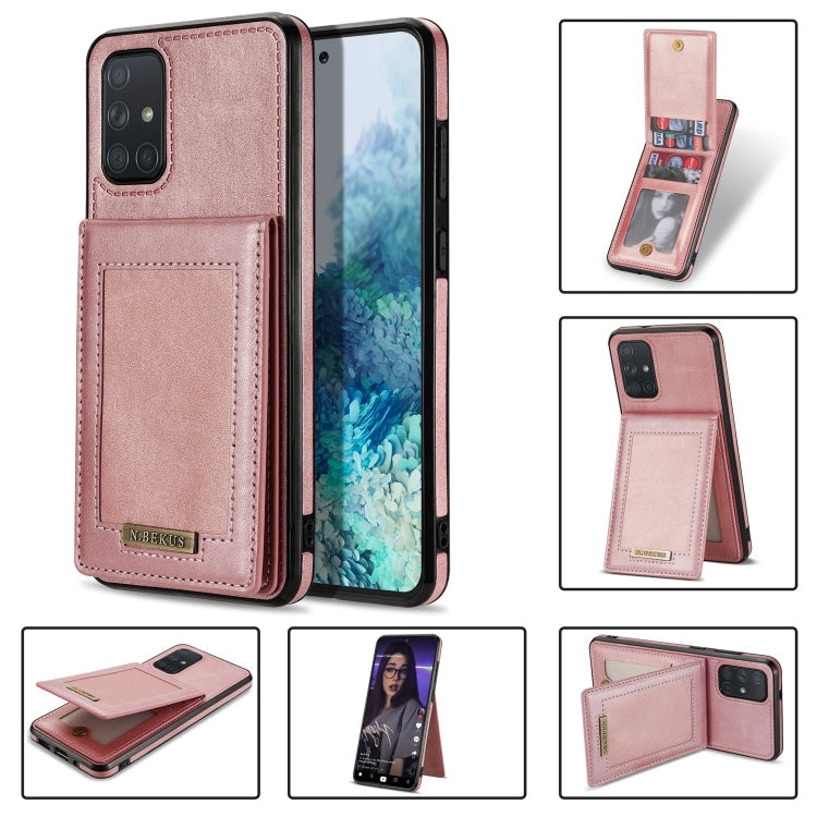 N.Bekus Vertikale Klapphülle mit Kartenfach und RFID-Schutz, für Samsung Galaxy A12 5G, für Samsung Galaxy A51 4G, für Samsung Galaxy A71 4G, für Samsung Galaxy A53 5G, für Samsung Galaxy A52s / A52 5G