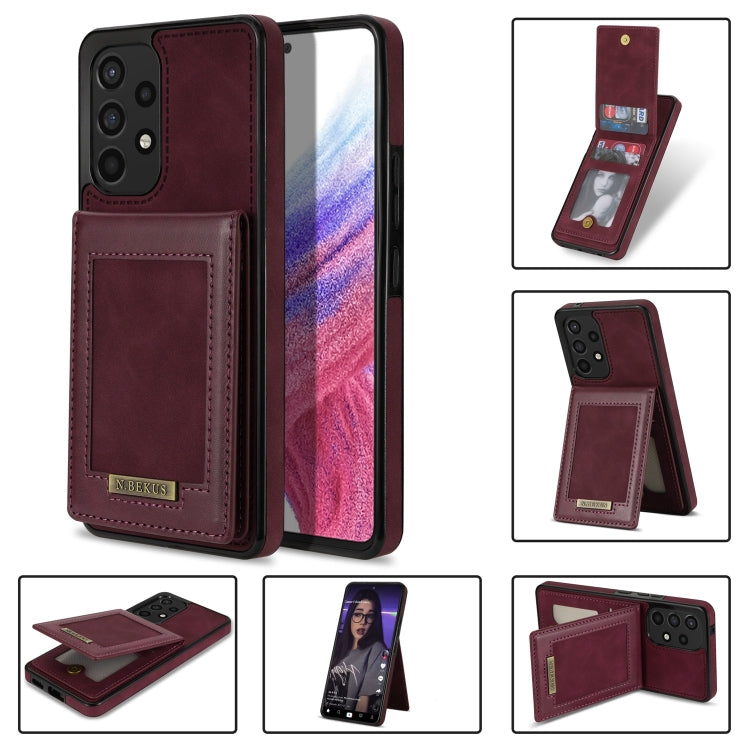 N.Bekus Vertikale Klapphülle mit Kartenfach und RFID-Schutz, für Samsung Galaxy A12 5G, für Samsung Galaxy A51 4G, für Samsung Galaxy A71 4G, für Samsung Galaxy A53 5G, für Samsung Galaxy A52s / A52 5G
