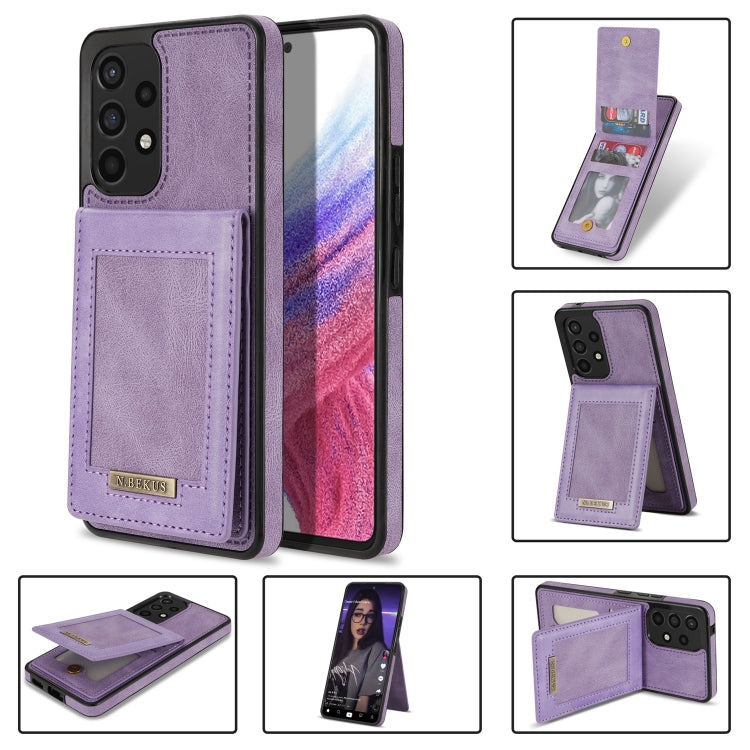 N.Bekus Vertikale Klapphülle mit Kartenfach und RFID-Schutz, für Samsung Galaxy A12 5G, für Samsung Galaxy A51 4G, für Samsung Galaxy A71 4G, für Samsung Galaxy A53 5G, für Samsung Galaxy A52s / A52 5G